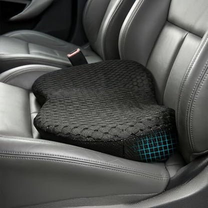 Livtribe Car Seat Cushion - Memory Foam Seat Pad for Sciatica & Lower Back Pain Relief - Driving Cushion with Breathable Mesh Cover - Road Trip Essentials for Drivers (3D Black) - color: Black