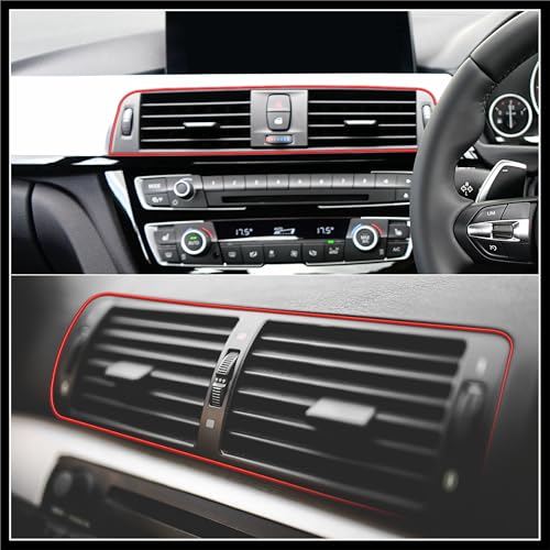 Car Red Interior Trim Strip Line Gap Door Edge Seal Protector 5m 16.4ft Durable Material