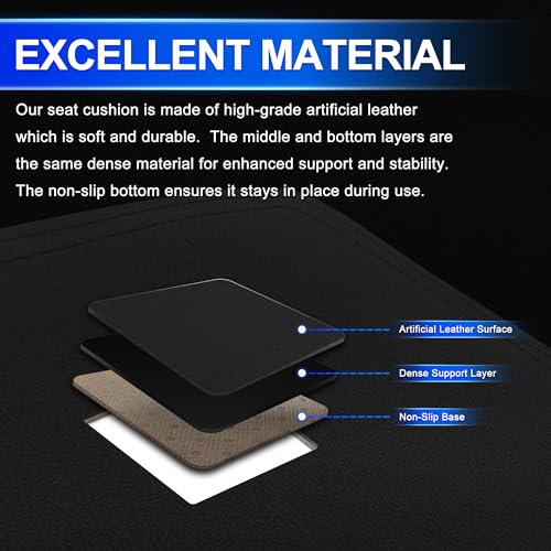 Leather Dashboard Cover Compatible with Toyota Camry XV40 2007-2011 – PU Leather Dash Mat, Easy Clean UV Protection, No Glare Interior Accessory