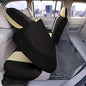 FH Group Full Cover Rear Bench Car Seat Cover – Universal Fit, Split Bench Design with Zipper, Compatible with 60/40 & 40/60 Split Seats, SUV & Van – Beige - color: Beige, style: Rear Set
