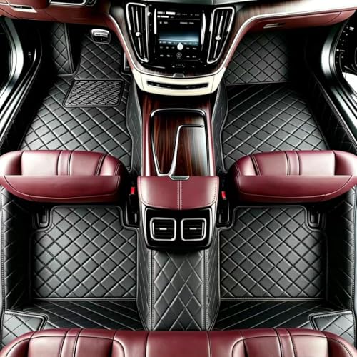 Customize Personalized Floor Mats for Cars, Full Coverage Luxury Car Mats, Anti-Slip Car Mat Set, Custom Floor Mat Suitable 99% of Sedan Trucks SUV auto (Black A) - color: Black A