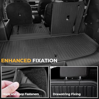 Floor Mats for Kia Telluride 2027, All Weather Floor Mats Trunk Cargo Liner with Backrest Protectors Accessories, Full Coverage Set (Fit 7 Sests) - size: For Kia Telluride | 2027