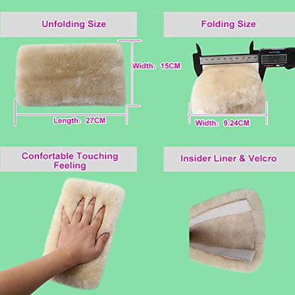 2 Pack Automotive Authentic Sheepskin Car Seat Belt Pads, Soft Shoulder Pad, Neck Cushion Protector, Genuine Natural Merino Wool (F-Pink) - color: F-PInk, size: Shearling Wool
