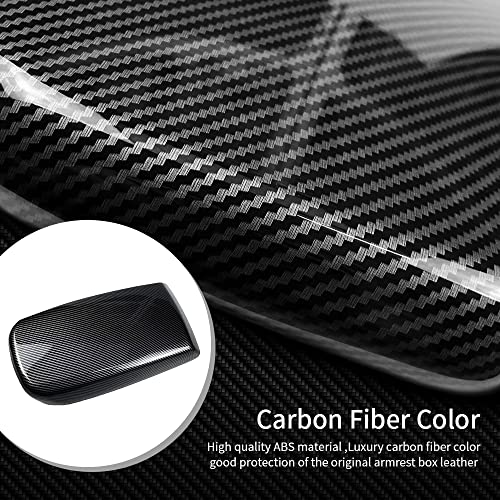 for BMW X3 X4 F25 F26 G01 G02 2011-2021 Car Center Armrest Box Cover Carbon Fiber Color Inner Console Box Storage Box Panel Protect Trim Covers (X3 F25 2011-2017/X4 F26 2014-2018)