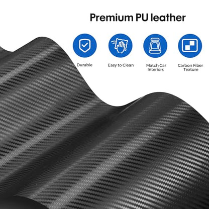 Upgraded Car Tissue Holder Premium PU Leather Tissue Box Cover Keep Tidy Backseat Rectangular Napkin Holder for Car Fits for 100-160 Regular Size Tissues Multi-Position Organizer in Cars Black