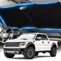 SINGARO 300T Universal Car Windshield Sun Shade, Foldable Reflective for Windshield & Window Shades with Overlapping Design, Car Interior Accessories (68.8" L x 35" W) - size: Pickup Truck