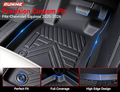 Floor Mats for Ford Escape 2020-2023 2024 2025 2026 (Not for Hybrid), All Weather Protection Custom Floor Mats Trunk Cargo and Car Windshield Cover Set for Car Accessories,Car Floor Liners Set