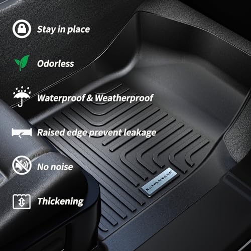 Full Set Floor Mats & Trunk Liner for 2025 Ford Expedition (Only Fit MAX 8-Seat | 2 Row Bench Seat) | TPE All-Weather Liners with Cargo Mat - Custom Fit, Non-Slip, Waterproof - size: 2015|For Expedition-MAX 8|Full Set