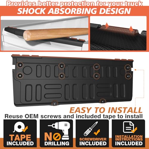Truck Mat Compatible with 2017-2022 Ford Super Duty F250/F350/F450 Accessories, Tailgate Mat Custom Fit All Weather Protection Pickup Liner, w/Tailgate Cap Protector - size: 2) F250&F350&F450|17-22|Tailgate Mat w/ Cap Cover