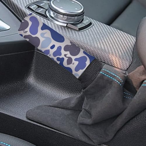 KEIAHUAN Car Gear Shift and Handbrake Cover Duck Camo Hunting Anti-Scratch Shift Gear Knob Covers Universal Fits for Sedans,SUVs,Trucks - color: Blue Duck Camo Hunting