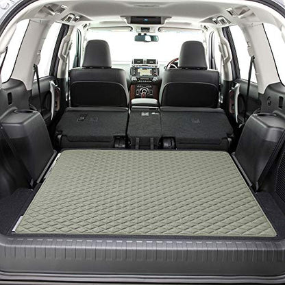 FH Group F16501GRAY-46 Deluxe Heavy Duty Faux Leather Diamond Pattern Multi-Purpose Gray Automotive Cargo Liner fits most Cars, SUVs, and Trucks, 46 inches - color: Gray, size: 40 x 46 Inches