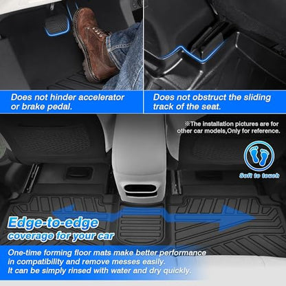 Cartist Floor Mats Fit for Rivian R1T 2022 2023 2024 2025 Accessories All Weather R1T Floor Mat Liner Carpet Protection TPE Heavy Duty (Not Fit for R1S) - size: 4)Rivian R1T【2022-2025】
