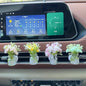 Set of 4 Cute Flower Bouquet Car Air Freshener Vent Clips, Mini Artificial Flowers for Car Air Vent Decoration, Auto Interior Dashboard Ornament Accessories