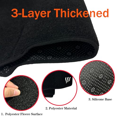 Dash Cover Mat Compatible with Toyota RAV4 2019-2025 Dashboard Cover Dashboard Pad Protect Dash Mat for 2025 RAV4 Accessories Polyester All-Weather Black - size: Polyester forToyota RAV4 2019-2025 Dash Mat