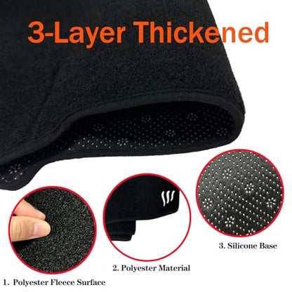 Dash Cover Mat Compatible with Toyota RAV4 2019-2025 Dashboard Cover Dashboard Pad Protect Dash Mat for 2025 RAV4 Accessories Polyester All-Weather Black - size: Polyester forToyota RAV4 2019-2025 Dash Mat