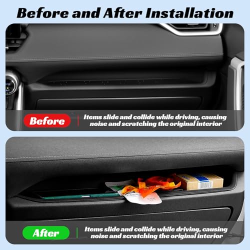 CARFIB Passenger Storage Organizer Mat Fit for Toyota RAV4 2025 2024 2023 2022 2021 2020 2019 Glove Box Organizer Tray Interior Insert Accessories - style: Passenger Side