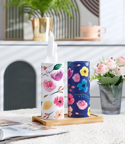 Winoo Design Small Car Tissues Holder - 4PK Facial Tissues - Travel Tissue Tubes Box - Car Cup Holder - 200 Sheets