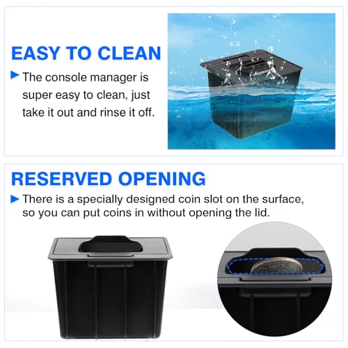 Autorder Coin Holder for Toyota Tacoma 2016-2023 Accessories - Armrest Insert Center Console Organizer with Coin Slot - ABS Plastic Secondary Storage Box - size: 2016-2023 Toyota TAcoma