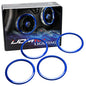 iJDMTOY 4pc Sports Blue Aluminum Air Conditioner Outer Vent Decoration Trim Covers Compatible with Chevrolet 2016-up Gen6 Camaro