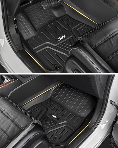 3W Cargo Liner Fit for Honda Pilot 2023 2024 2025 2026 TPE Custom Fit All Weather Honda Pilot Accessories 2023-2026 Odorless Anti-Slip Mats Trunk Mats Black - size: 4. Pilot|23-26|Trunk Mats