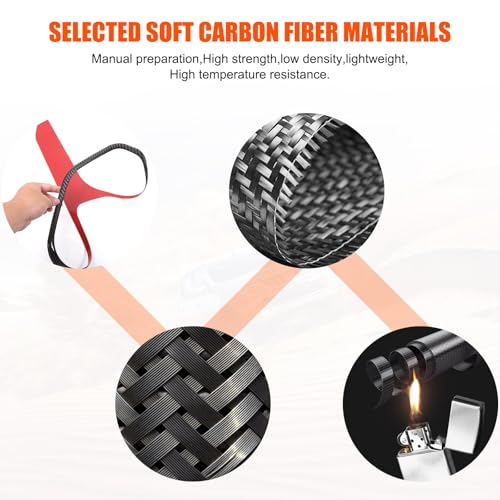 Car Door Panel Cover Anti-Kick Protective Pad for Hummer EV Accessories 2024 2025 2026 SUV Pickup Soft Carbon Fiber Protector Mat Dirty Collision Stickers Inner Decorative 2PCS (Front Door Black)