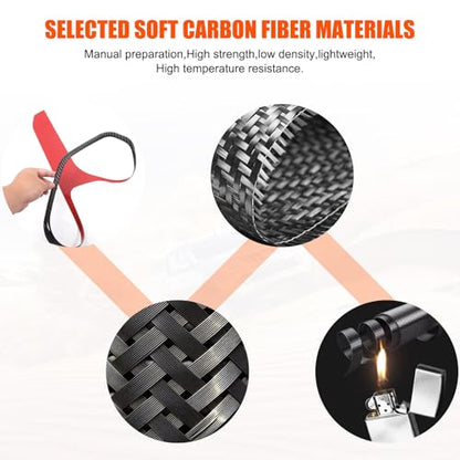Car Door Panel Cover Anti-Kick Protective Pad for Hummer EV Accessories 2024 2025 2026 SUV Pickup Soft Carbon Fiber Protector Mat Dirty Collision Stickers Inner Decorative 2PCS (Front Door Black)