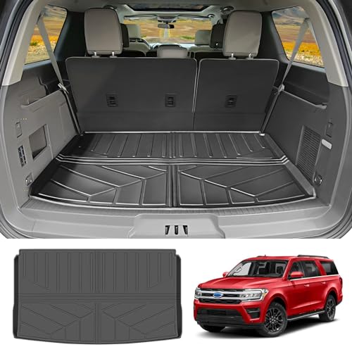 Rear Cargo Mat for 2018-2024 Ford Expedition Max/Lincoln Navigator L Trunk Mat All Weather Cargo Liner for 18-24 Ford Expedition Max/Lincoln Navigator L Accessories - color: Trunk Mat(2018-2024)