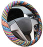 Medium Ethnic Style Coarse Flax Cloth Automotive Steering Wheel Cover Anti Slip and Sweat Absorption Auto Car Wrap Cover (14.5''-15'',C) - color: C, size: 14.5 - 15 inches