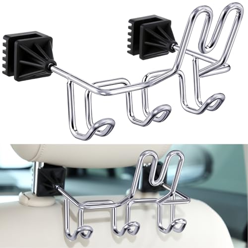 Enhon Hard Hat Holder for Truck, Car Holder Organizer with 3 Hooks for Safety Helmet, Caps, Jacket & Tool Bag, Hard Hat Accessories for Men & Women – Patent Pending(Silver,1 Pcs) - color: Silver, size: Triple Hooks
