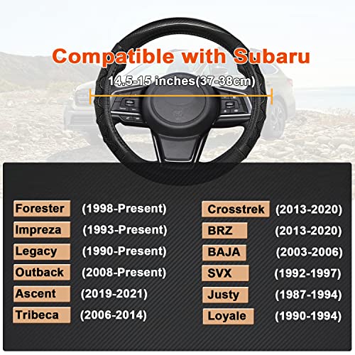 GIANT PANDA Steering Wheel Cover for Subaru Forester, Car Steering Wheel Cover for Subaru Outback and Crosstrek - Gray - color: Gray