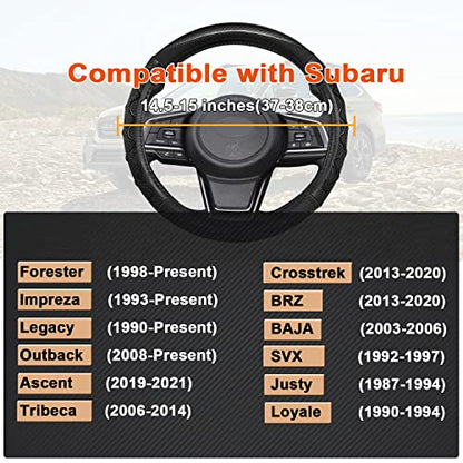 GIANT PANDA Steering Wheel Cover for Subaru Forester, Car Steering Wheel Cover for Subaru Outback and Crosstrek - Gray - color: Gray