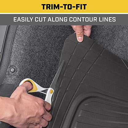 CAT Heavy Duty SUV Black Cargo Liner & Car Trunk Mat - Universal Trimmable All Weather Cargo Mats for Back of SUV - SUV Trunk Mat & Carpet Cover Trunk Liner - Cargo Cover Trunk Cover 53" x 36.25" - color: Black