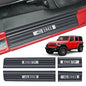 4PCS Door Sill Guards for Jeep Wrangler JL JLU 2018-2026 & 2020-2026 Gladiator JT Accessories 304 Stainless Steel Door Sill Protector Carbon Fiber Front and Rear Door Edge Guard