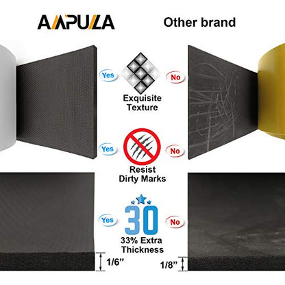 AMPULLA GWP01S Thick Waterproof Garage Wall Protector, Designed in Germany - 2 Pieces in One Roll (1/6" Thickness) - size: 1/6" Thickness Black