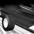 Ajxn Anti-Slip Car Door Entry Guard, 16.4FT DIY Adhesive Car Door Sill Protector, Car Paints Protector Sticker Cover Also Prevent from Scuffs, Scratches, or Damage, Textured Black (16ft x 7cm)