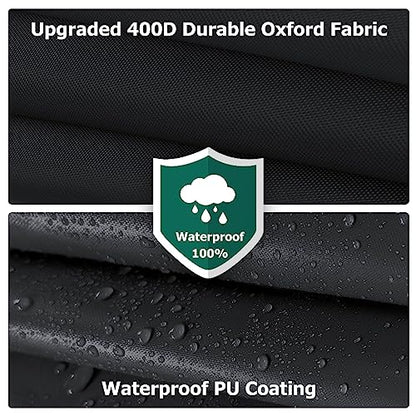 Hammock Cover,400D Upgraded Waterproof Hammock Cover for 11-12 Ft Hammock with Including Adjustable Buckle Strap,150" L x 59" W x 31" H-Black