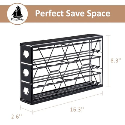 FlagShip K Cup Holder Drawer 3 Tier Coffee Pod Holder for K Pod Save Space Countertop Kitchen (24 Pods Capacity)