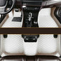 Custom Fit Car Floor Mats - Full Coverage Automotive Leather Floor Liners for Most Vehicles by MingyunSM (White) - color: white