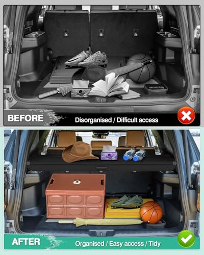 Powerty Cargo Cover for 2025 2026 Toyota 4Runner, Retractable Trunk Cover Trunk Shielding Shade for 2025 2026 4Runner Accessories Cargo Luggage Cover - size: 2025-2026 | Toyota 4Runner