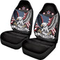 INSTANTARTS 250 Years Car Seat Covers Two Front Seats Only High Back Seat Protector Soft Auto Interior Accessories Compatible with Most Cars,SUV - color: 250 Years Patriotic Eagle