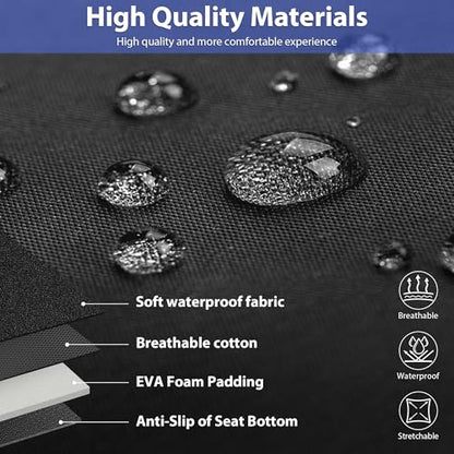 CAR PASS Neoprene Wetsuit Seat Covers, Waterproof Car Seat Covers Front with 5mm Composite EVA, Universal Fit for Car,Sedan SUV Trucks Anti Slip, Airbag Compatible(Black and Blue - color: Blue front