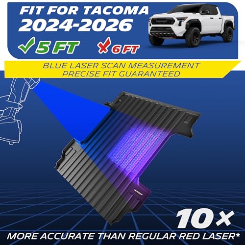 MICHELIN Truck Bed Mat for 2024 2025 2026 Toyota Tacoma - 5 FT / 60.3" Short Bed (Not Fit Drop-in Liners), All-Weather Truck Bed Liner, Custom Fit, Durable TPE Bedliner, Non-Slip - size: 1) Tacoma | 24-26 | 5 FT