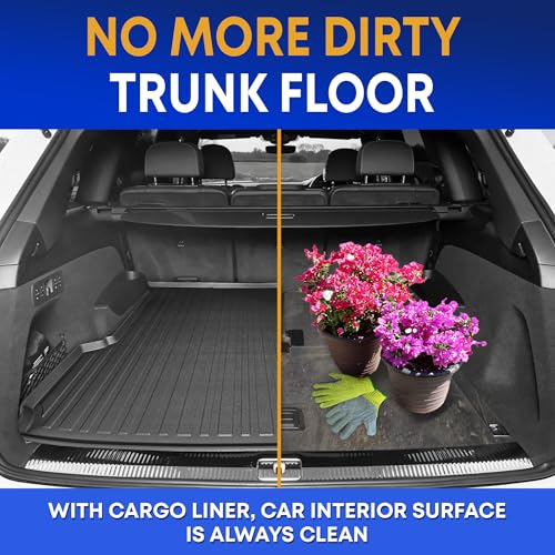 Premium Cargo Liner for Audi Q7 SQ7 2018-2025 - 100% Protection - Custom Fit Car Trunk Mat - Easy-to-Wash & All-Season Black Cargo Mat - 3D Shaped Laser Measured Trunk Liners for Audi Q7 2018-2025. - size: For Audi Q7