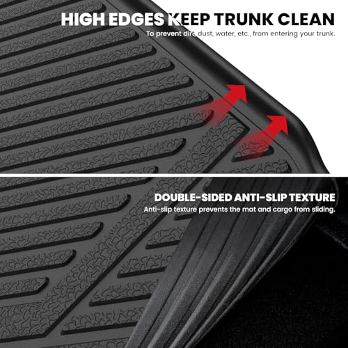 LASFIT Cargo Mat for Honda Passport 2025 2024 2023 2022 2021 2020 2019, All Weather Custom Fit TPE Trunk Mat Trunk Tray Cargo Tray, Black - style: 5）For Honda Passport | 2019-2025 | Trunk Mat
