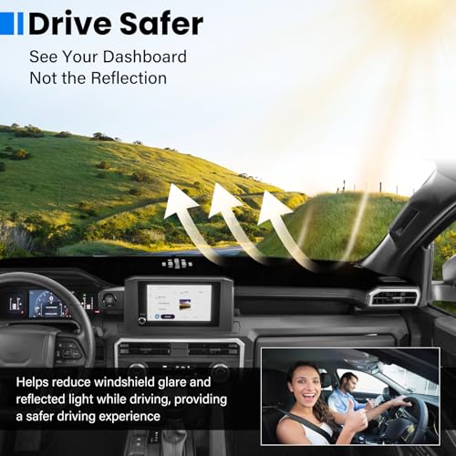 Dash Cover Mat Compatible with Toyota Tacoma 2024 2025 2026 Car Interior Dashboard Cover Mat Nonslip Dashmat Sunshade Glare UV Rays Protector Accessories Custom Fit - size: Compatible with Tacoma 2024 2025