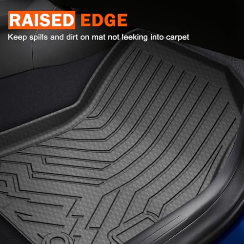 KUST Floor Mats Cargo Mat for Kia K4 2025 2026 Sedan, All Weather Rear Trunk Liner for K4 Accessories Cover TPE Rubber Raised Edge 4Pcs - style: For │ K4 2025-2026 │ Full Set