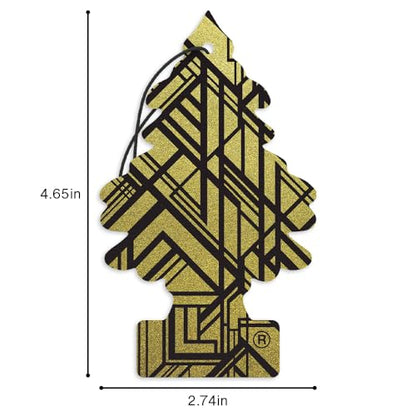 LITTLE TREES Car Air Freshener | Hanging Tree Provides Long Lasting Scent for Auto and Home | 24 Air Fresheners |Gold - color: Gold, size: 6 Count (Pack of 4)