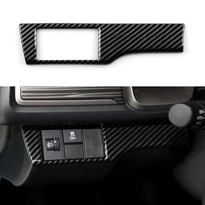 Headlight Switch Control Decal for Honda Civic 2016 2017 2018 2019 2020 2021 10th Gen Accessories ABS Carbon Fiber Interior Stickers - color: Headlight Switch Button Trim