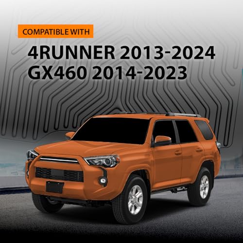 G-PLUS Floor Mats for Toyota 4Runner 2013-2024/Fit for Lexus GX460 2014-2023, TPE Custom Fit All Weather Floor Liners,Front & 2nd Row 4 Runner & GX460 Car Mats - size: 13-24|Fit Toyota 4Runner|3PCS