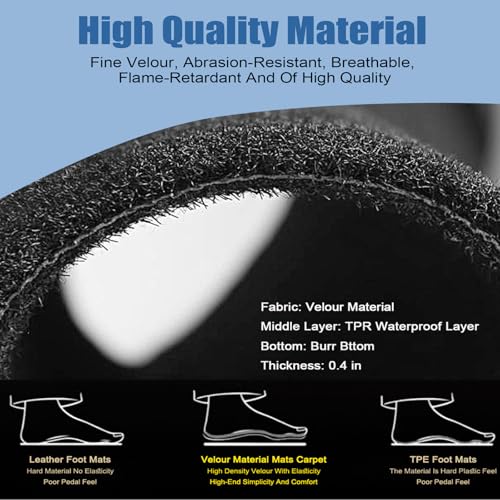 GXARTS Car Floor Mats Carpet Full Set All-Weather Protect Fit for Mercedes-Benz W211 E-Class E280/E320/E350/E500/E550 2003 2004 2005 2006 2007 2008 2009 | Waterproof Car Mats with Anti-Slip Backing